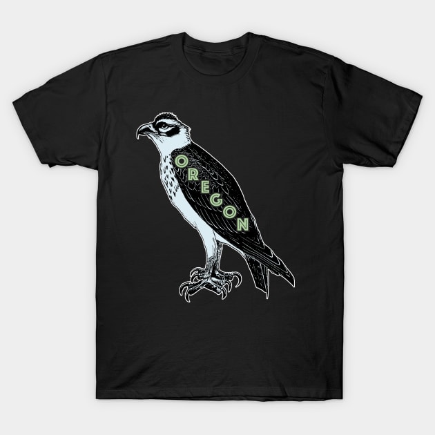 Oregon State Raptor - Osprey Bird T-Shirt by encyclo